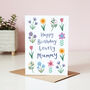 Floral Mummy Birthday Card, thumbnail 1 of 2