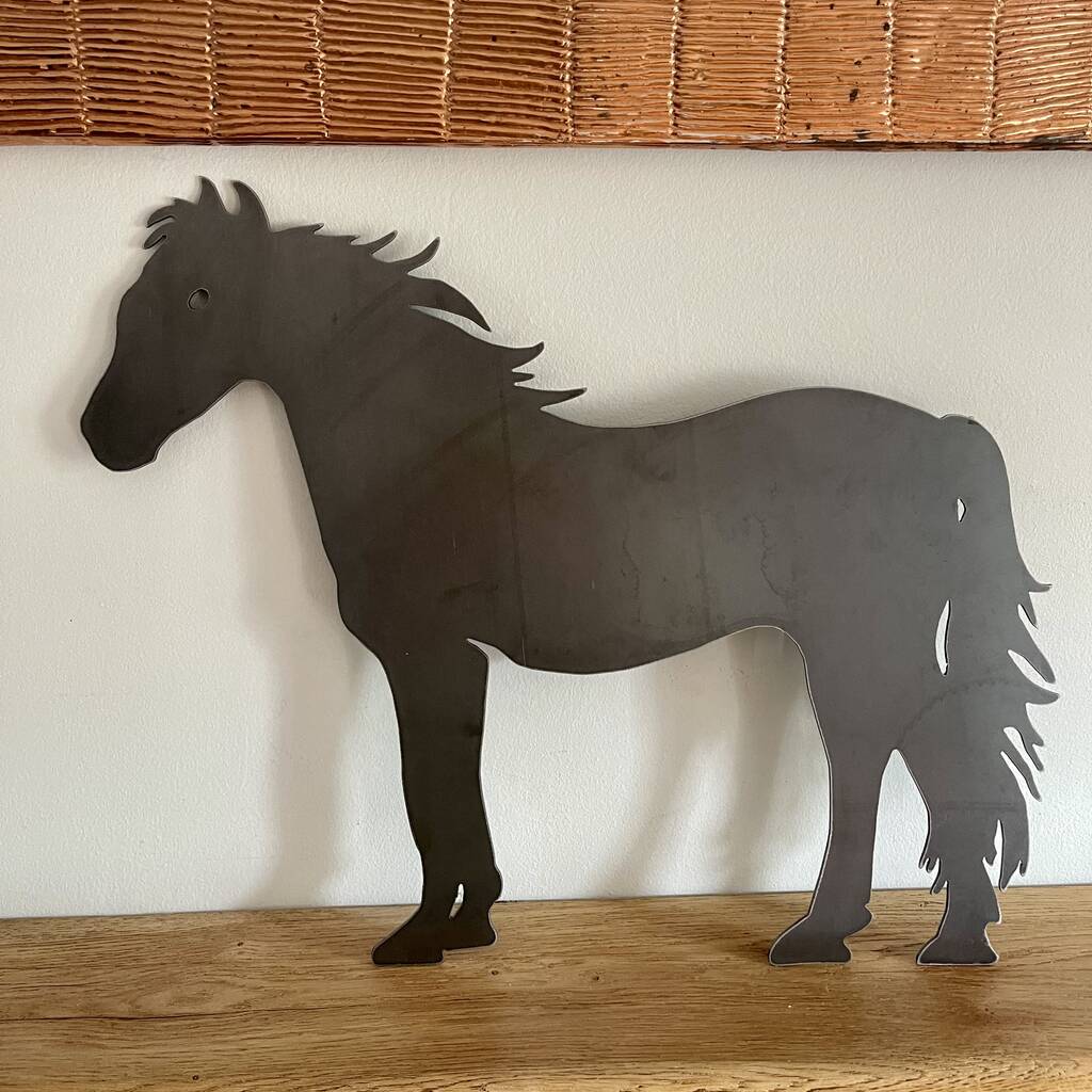 Large Metal Running Horse Wall By Suffolk Style