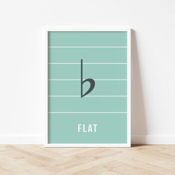 Flat Note Print | Music Theory Poster, 7 of 10