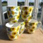 Set Of Six China Aspen Mugs In Sunflower Design, thumbnail 8 of 8