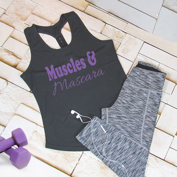 Gym Muscles And Mascara Tri Dri Vest, 2 of 7