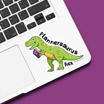 ‘Plannersaurus Rex’ Dinosaur Vinyl Sticker, 2 of 2