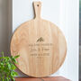 Personalised Wooden Couples Valentine Pizza Board Paddle, thumbnail 3 of 4