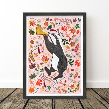 Woodland Badger Nursery Print, 8 of 10