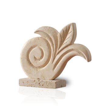 White Marble Laurel Leaf Sculpture, 3 of 4
