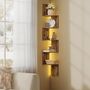 LED Corner Shelf Floating Bookshelf Unit, thumbnail 1 of 7