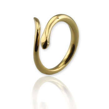 9ct Gold Snake Ring With Optional Diamonds, 3 of 12