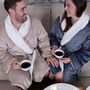 Super Soft Sherpa Style Dressing Gown With Book Lover Club Design, thumbnail 6 of 8