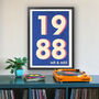 1988 Personalised Year Typography Print, thumbnail 8 of 11