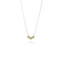 Sterling Silver Chain With Three 9ct Solid Gold Beads, thumbnail 1 of 5
