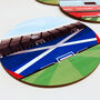 Coaster With Contemporary Football Stadium Illustration, thumbnail 3 of 3