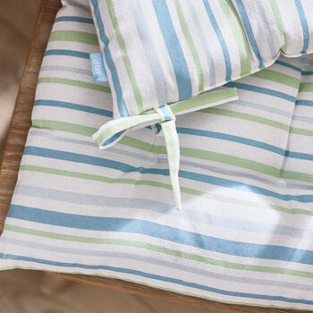 Set Of Two Tenby Stripe Garden Seat Pads, 3 of 3