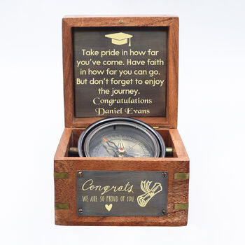 Personalised Royal Gimbal Compass Gift With Your Text, 2 of 11