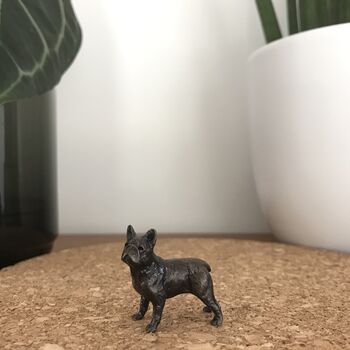 Miniature Bronze French Bull Dog Sculpture 8th Bronze, 4 of 12