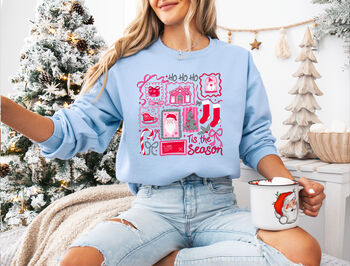 Tis The Season Christmas Holiday Collage Sweatshirt, 3 of 7