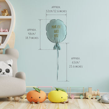 Personalised Fabric Nursery Balloon Wall Decor Cushion, 4 of 10