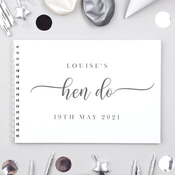 Personalised Hen Do Classic Design Guest Book, 2 of 5