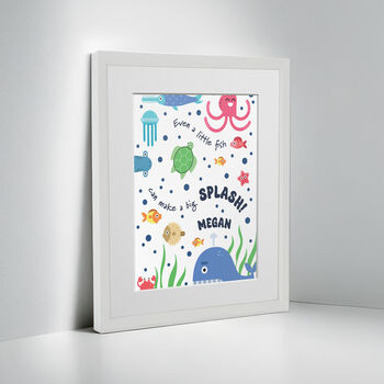 Personalised Under The Sea Children’s Nursery Framed Print, 6 of 10