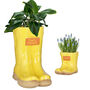Personalised Sunny Yellow Welly Boots Planters, thumbnail 2 of 9