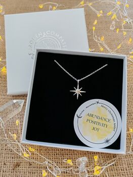Handmade Sterling Silver North Star Birthstone Christmas Necklace: November Birthstone, 3 of 12