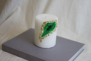 Emerald Green Geode Candle, 2 of 4