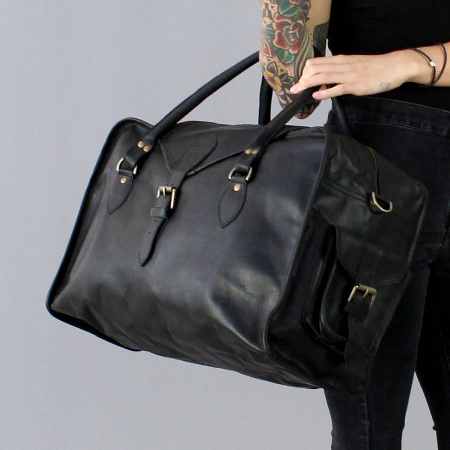 vintage style leather cabin bag by vintage child | notonthehighstreet.com