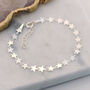 Gold Plated Or Sterling Silver Sparkle Star Bracelet, thumbnail 1 of 4