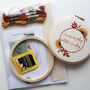 “Autumn Is Calling” Beginner Embroidery Kit, Sunflowers And Foliage Design, Hand Embroidery Kit, thumbnail 4 of 6
