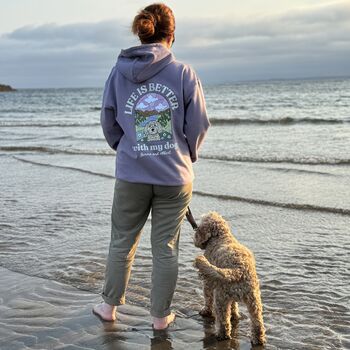 Personalised Life Is Better Dog Lover Hoody, 3 of 12