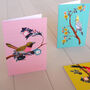 Embroidered Bird Greeting Card, thumbnail 1 of 8