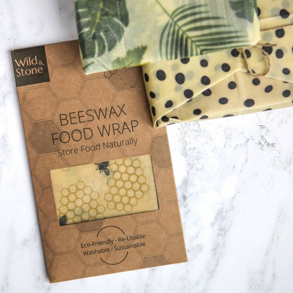 Beeswax Food Wraps Three Pack 2x Medium, 1x Large, 1 of 7