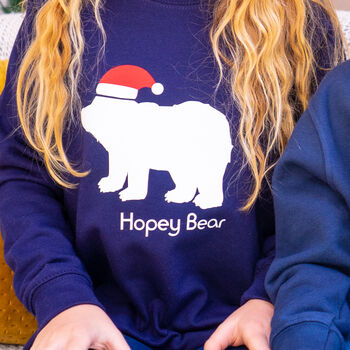 Personalised Family Polar Bear Christmas Jumpers, 3 of 5