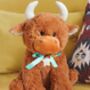 Large Brown Highland Cow With Personalised Star Keyring, thumbnail 1 of 4