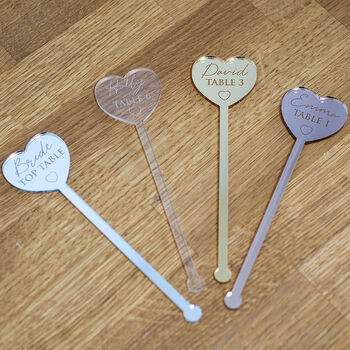 Wedding Place Setting Favour Drink Stirrers, 2 of 4