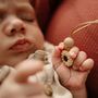 Dainty Daisy Beige Breastfeeding And Teething Necklace, thumbnail 2 of 3