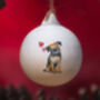 Border Terrier Ceramic Round Bauble, thumbnail 1 of 5