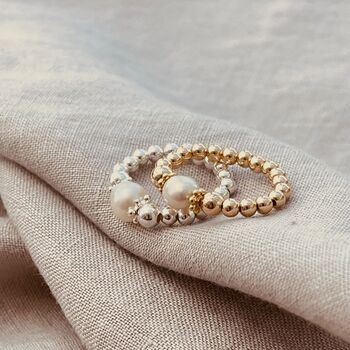 Gold Freshwater Pearl Ring, 6 of 6