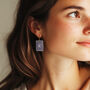 Matching Earrings And Necklace Set | White And Navy, thumbnail 6 of 10