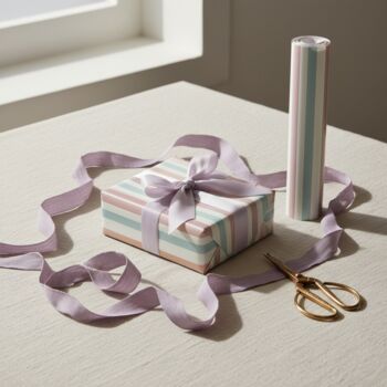 Luxury Pastel Wide Stripe Wrapping Paper, 3 of 9
