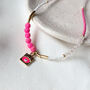 Pink Evil Eye Essential Oil Diffuser Necklace, thumbnail 3 of 11