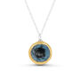 Large Round Blue Reef Silver Pendant, thumbnail 1 of 5