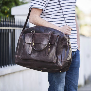 Luxury Leather Travel Bag, 2 of 11