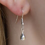 Sterling Silver Teardrop Earrings, thumbnail 3 of 6
