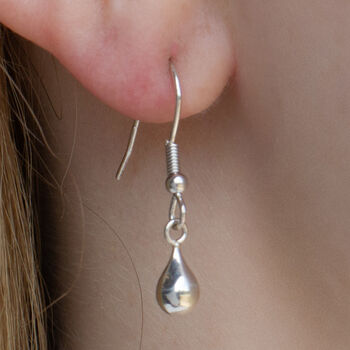 Sterling Silver Teardrop Earrings, 3 of 6