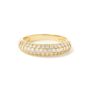 9ct Solid Gold Diamond Dome Pavé Ring, thumbnail 4 of 5
