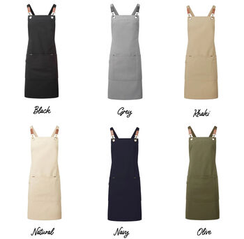 Personalised Artisan Crossback Apron With Heart, 2 of 3