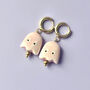 Handmade Ceramic Ghost Earrings In Pastel Colours, thumbnail 7 of 8