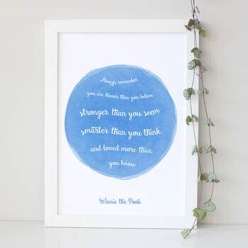 'Winnie The Pooh' Watercolour Quote Print, 4 of 10