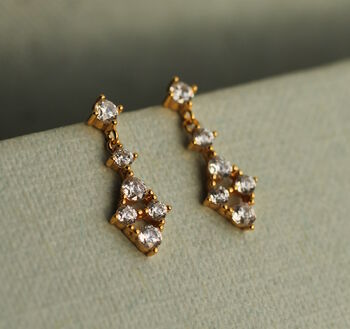 Dainty Antique Chandelier Drop Earrings, 4 of 5