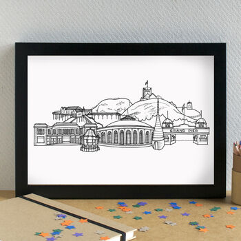 Weston Super Mare Skyline Art Print Unframed, 2 of 6